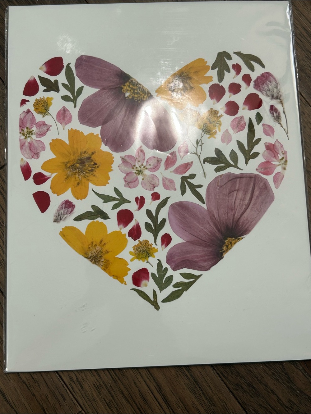 🎁Floral Heart Wall Art - Purple & Yellow